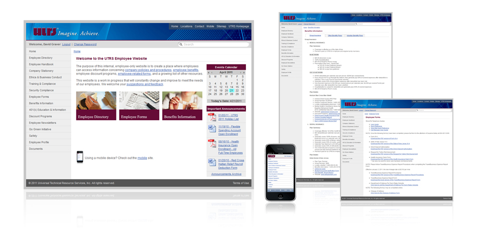UTRS, Inc. Intranet